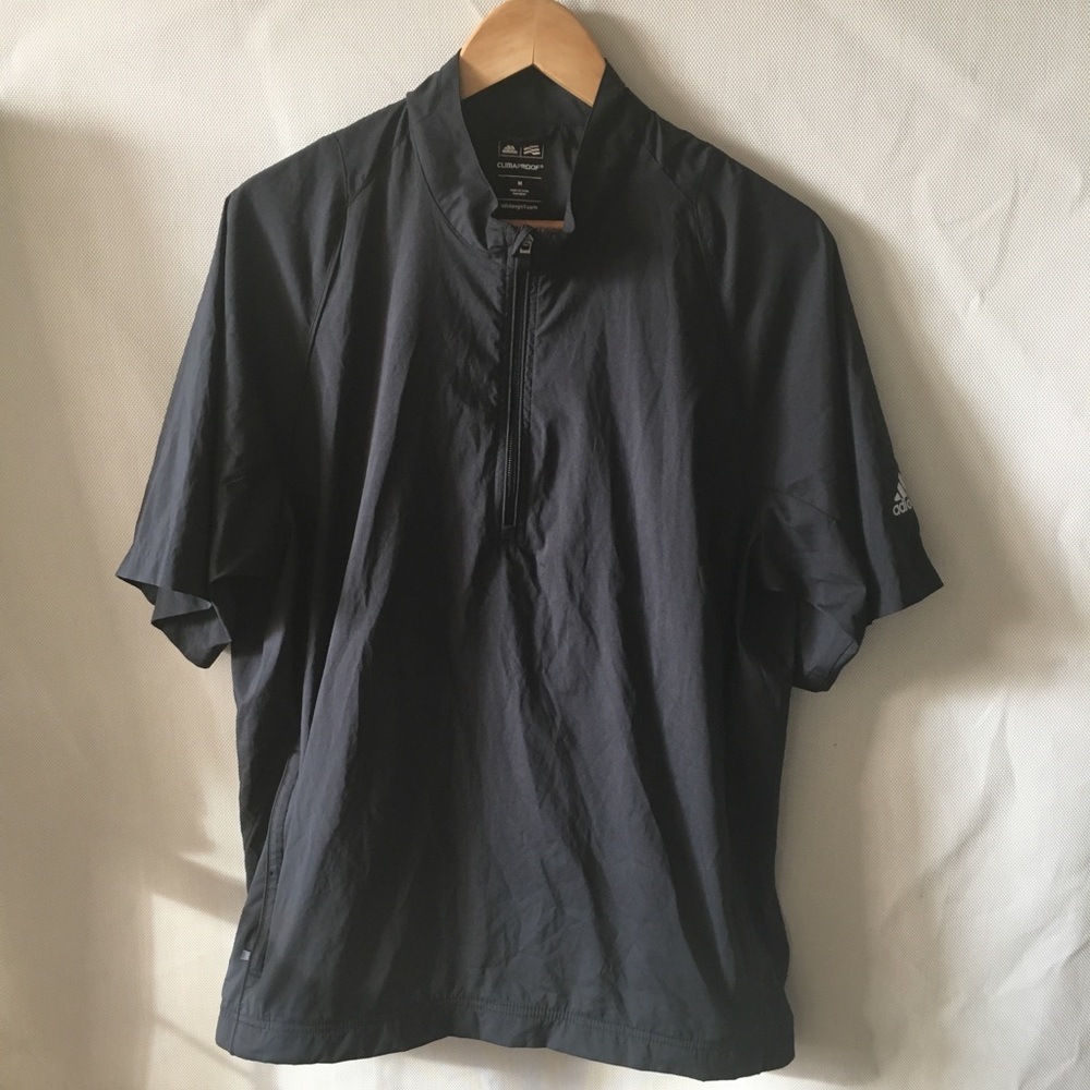 Adidas CLIMAPROOF Half Zip Short Sleeve Coat Sz M